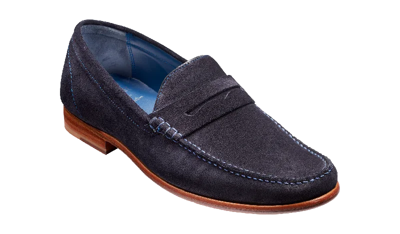 Men's loafers with a smooth leather finishWilliam - Dark Navy Suede