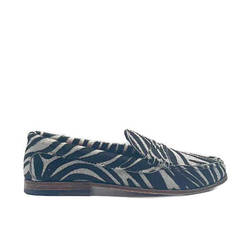 Men's loafers with a removable insole for cleaningKKB Penny Loafer:  Zebra Print
