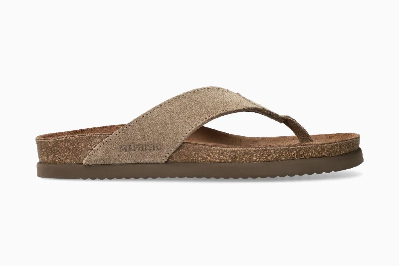 Men's leather sandals with an adjustable strapNatalio - Warm Grey
