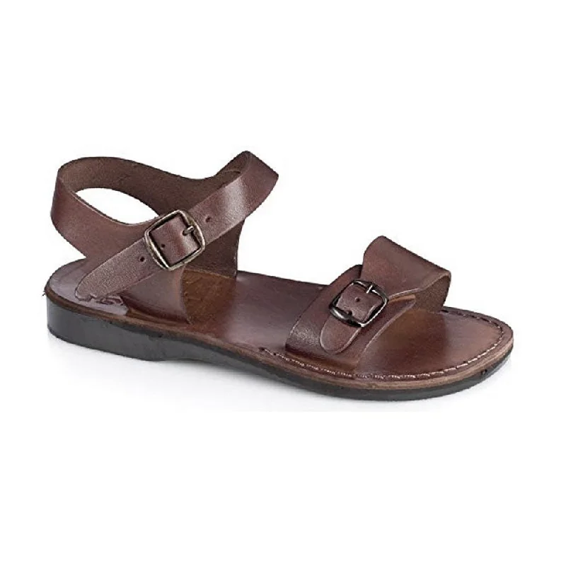 Men's sandals with a decorative buckle or charmThe Original - Leather Adjustable Strap Sandal | Brown