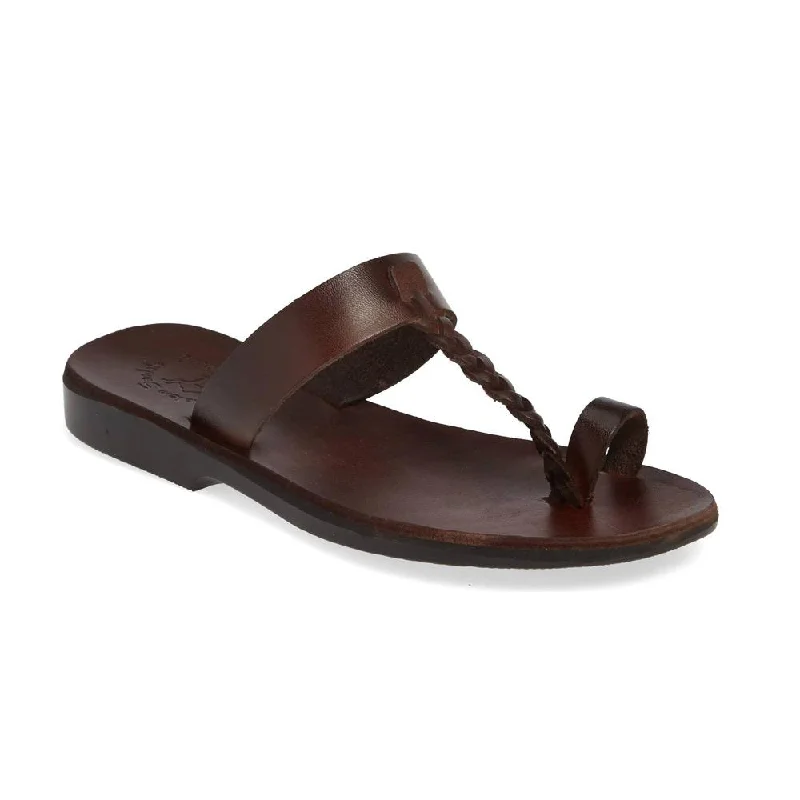 Men's sandals with a flexible sole for easy movementAra -  Braided Leather Sandal | Brown