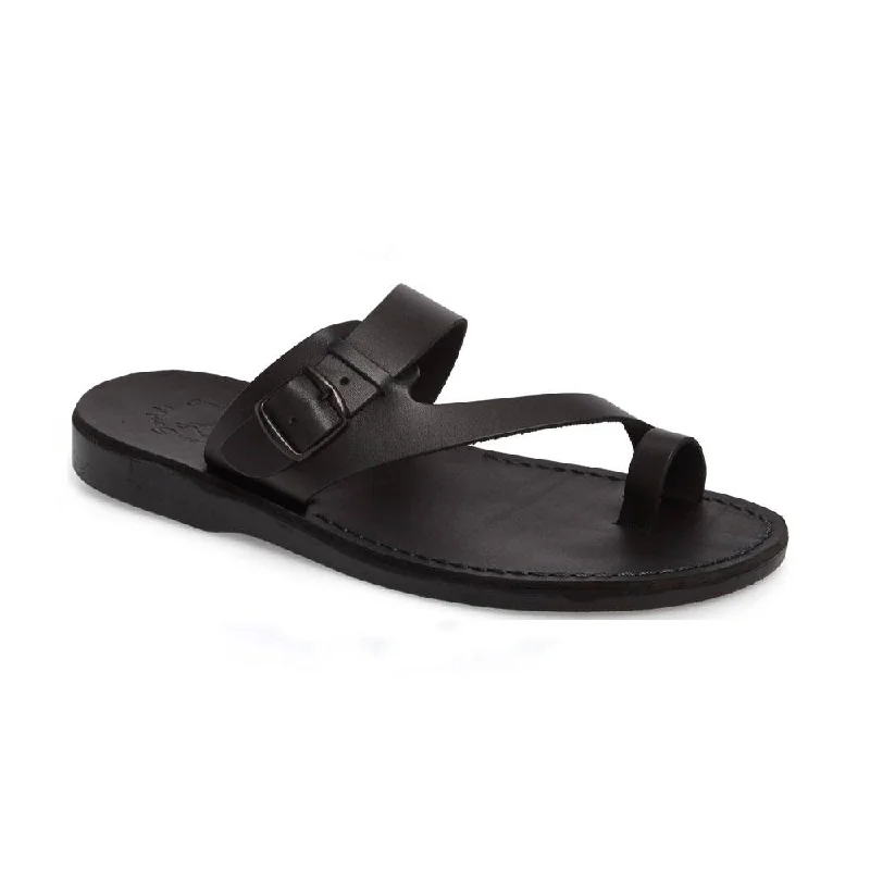 Men's sandals with a removable insole for cleaningMen's sandals with a removable insole for cleaningAbner - Leather Metal Buckle Sandal | Black