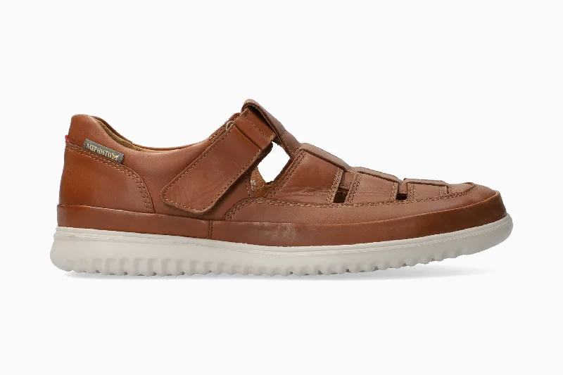 Men's sandals with a padded heelTarek - Hazelnut