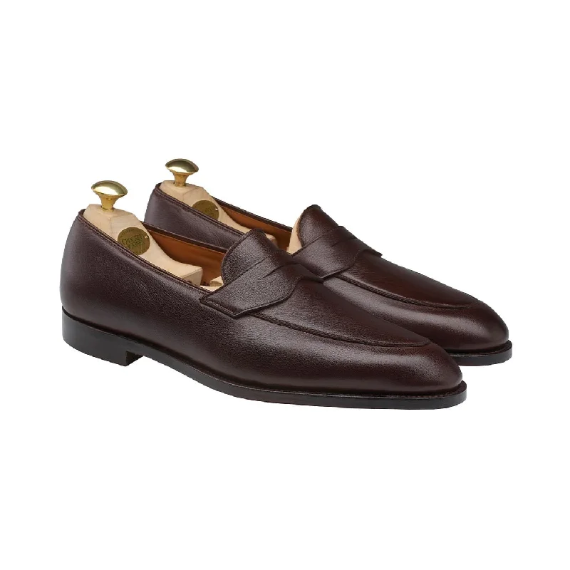 Men's loafers with a leather lining for comfortNice Dark Brown Milled Calf