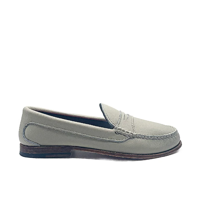 Men's loafers with a contrast stitching detailKKB Penny Loafer:  Winter White Leather