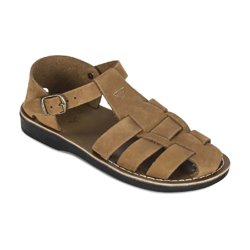 Waterproof men's sandals for water activitiesWaterproof men's sandals for water activitiesDaniel - Leather Fisherman Sport Sandal | Tan Nubuck