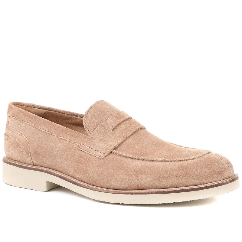 Men's loafers with a smooth leather finishRoberto Suede Leather Penny Loafers - ROBERTO / 321 659