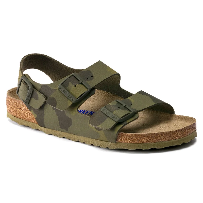 Men's sandals with a flexible sole for easy movementBirkenstock Milano Soft Footbed Desert Soil