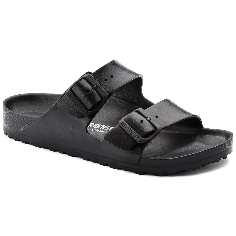 Men's sandals with a perforated leather upper for ventilationArizona EVA in Black from Birkenstock