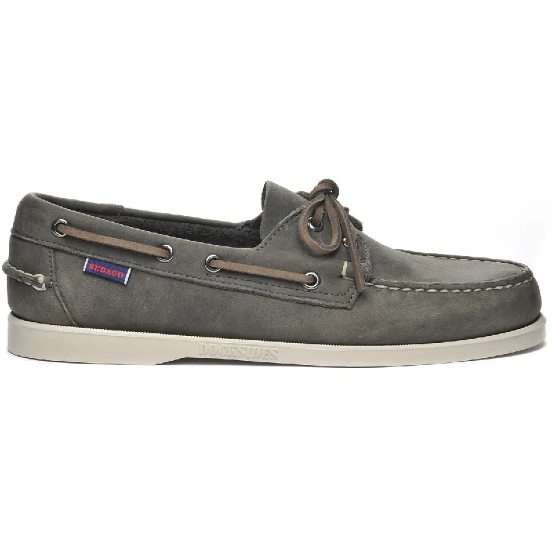 Men's boat shoes with a perforated design for ventilationDocksides Portland Crazy H - Dark Grey