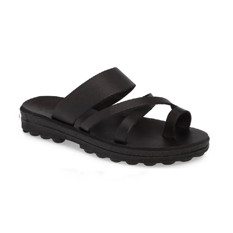 Men's sandals with a wide strap for supportThe Good Shepherd Comfort - Molded Leather Sandal | Black Men's sandals with a wide strap for supportThe Good Shepherd Comfort - Molded Leather Sandal | Black