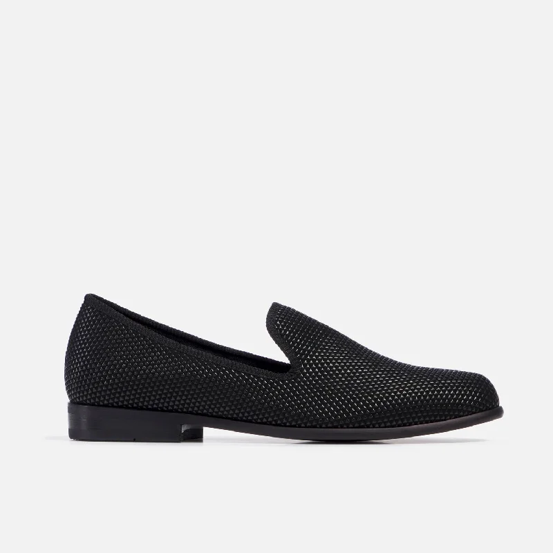 Men's loafers with a contrast stitching detailDuke Pyramid Black Loafer - Men's