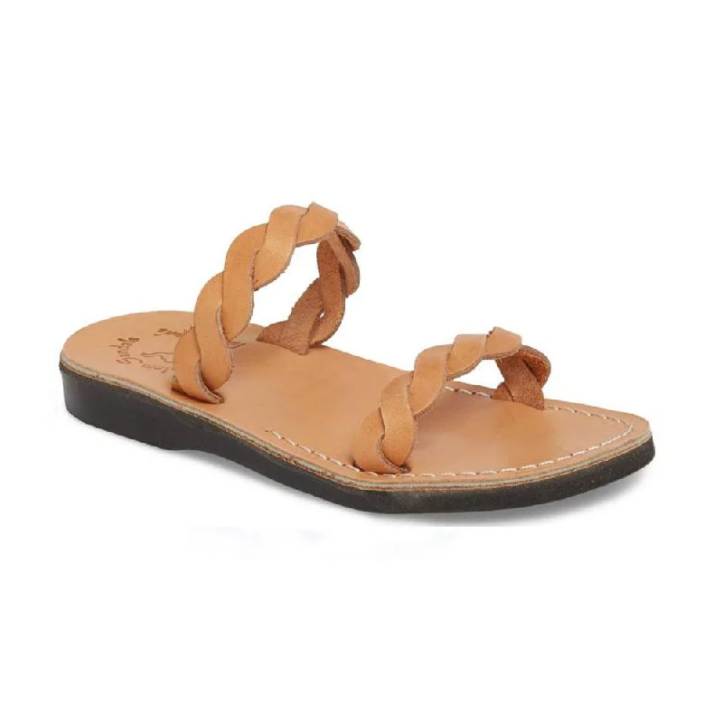 Men's sandals with a stretchy strap for a better fitJoanna - Leather Braided Strap Sandal | Tan Men's sandals with a stretchy strap for a better fitJoanna - Leather Braided Strap Sandal | Tan