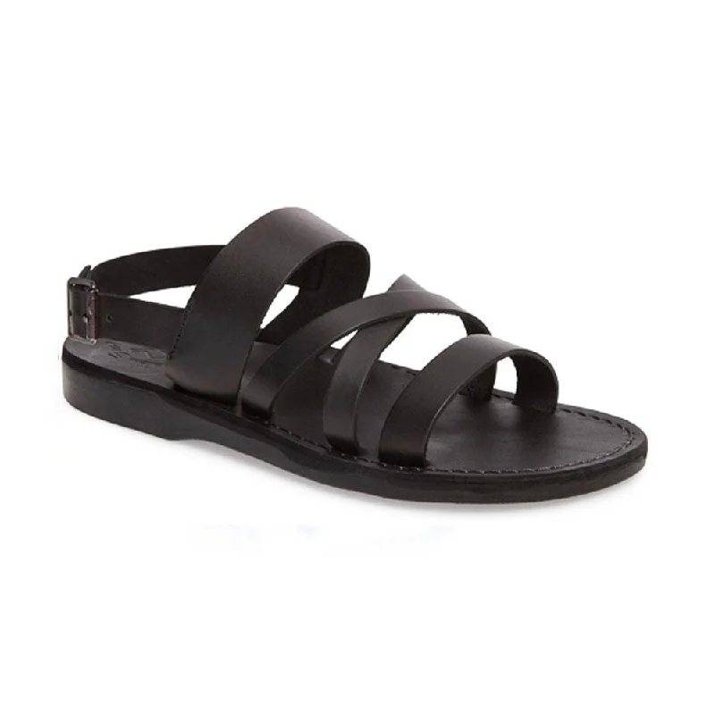 Men's leather sandals with an adjustable strapMen's leather sandals with an adjustable strapSilas - Leather Slingback Sandal | Black