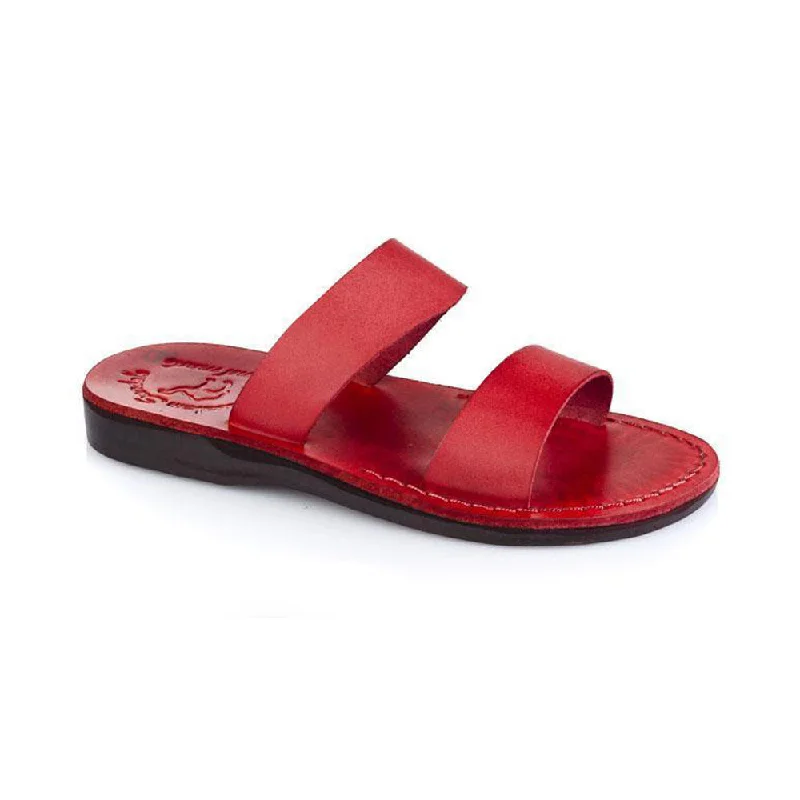 Men's sandals with a stretchy strap for a better fitAviv - Leather Wide Strap Sandal | Red Men's sandals with a stretchy strap for a better fitAviv - Leather Wide Strap Sandal | Red