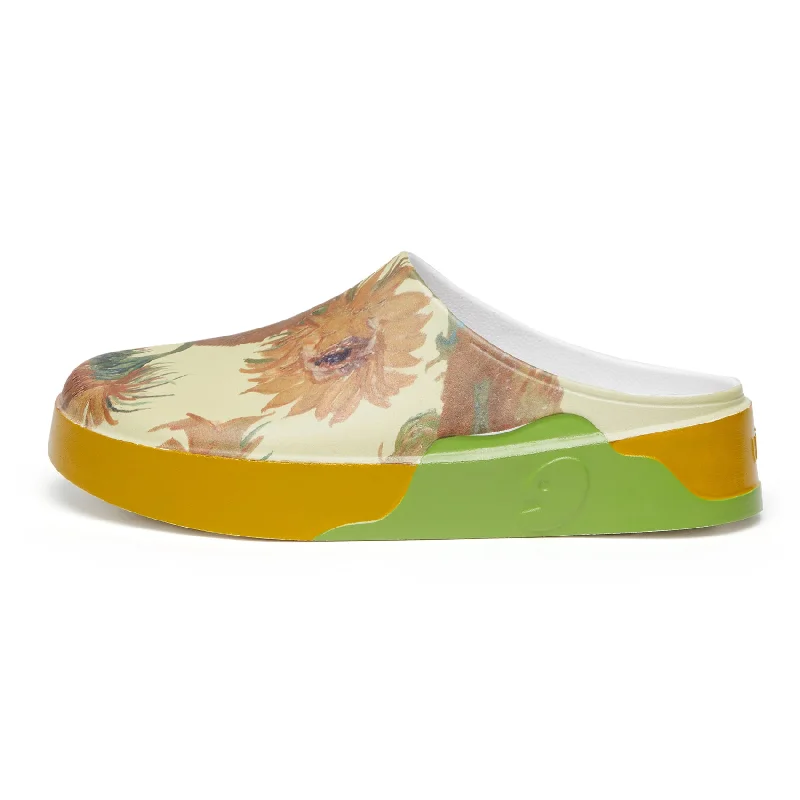 Men's sandals with a toe post designVan Gogh Sunflowers Tenerife Men