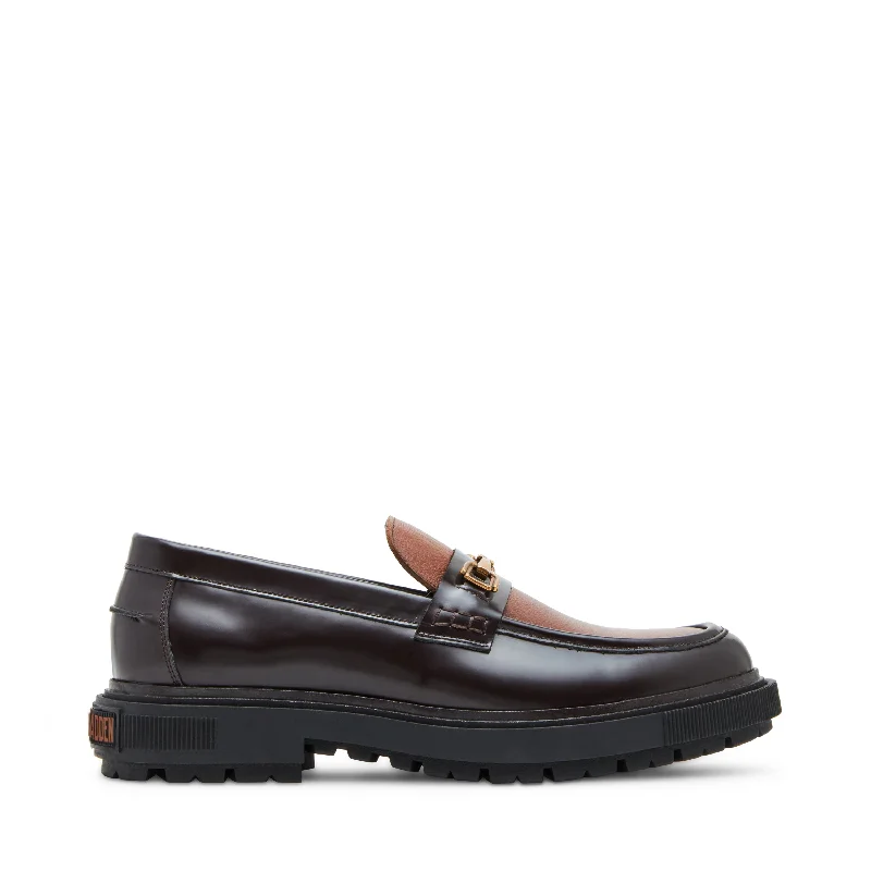 Men's loafers with a leather lining for comfort Men's loafers with a decorative buckleChainlee Casual Shoe BROWN LEATHER