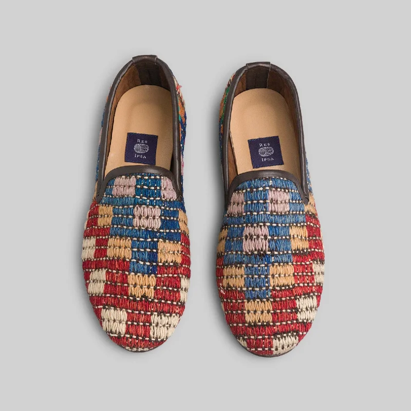 Men's loafers with a low - heeled design Men's loafers in a neutral color like black or brownMen's Kilim Loafer Size 9