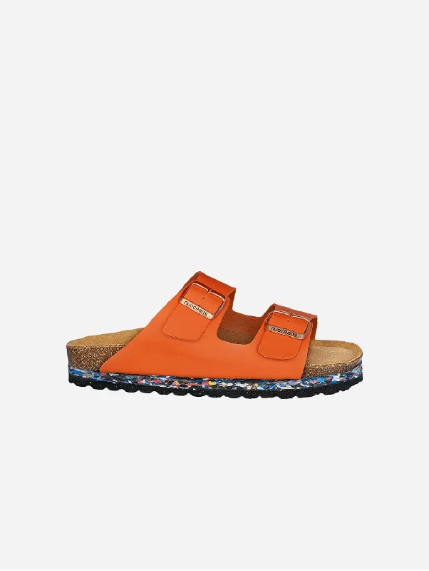 Men's sandals with a leather lining for comfortNuo Recycled Flipflop & Cork Buckled Sandals | Tropic