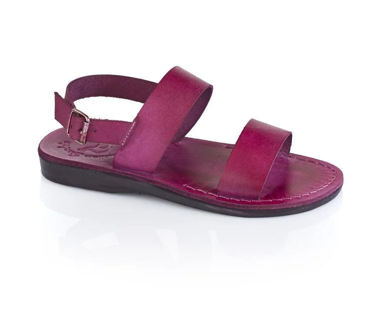 Men's sandals with a contrast stitching detailGolan - Leather Slingback Flat Sandal | Violet Men's sandals with a contrast stitching detailGolan - Leather Slingback Flat Sandal | Violet