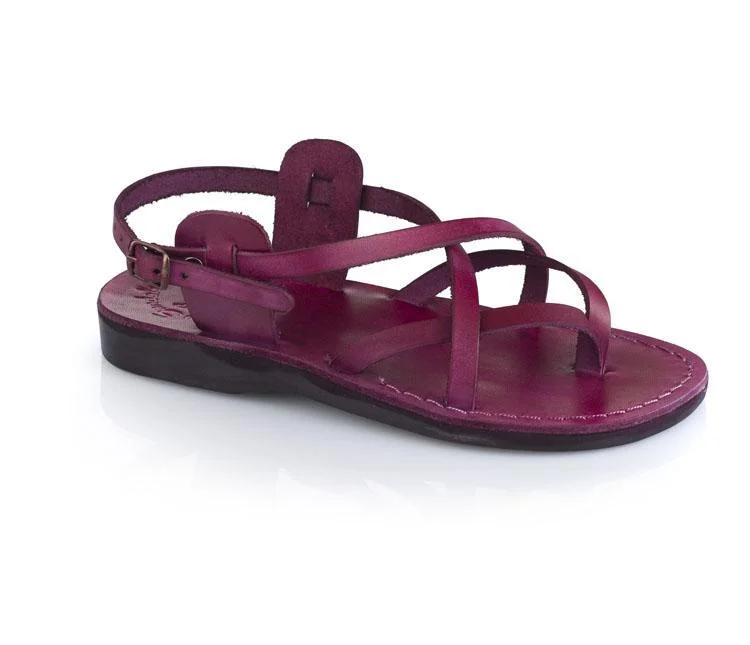 Men's sandals with a leather lining for comfortTamar Buckle - Leather Flip Flop Sandal | Violet