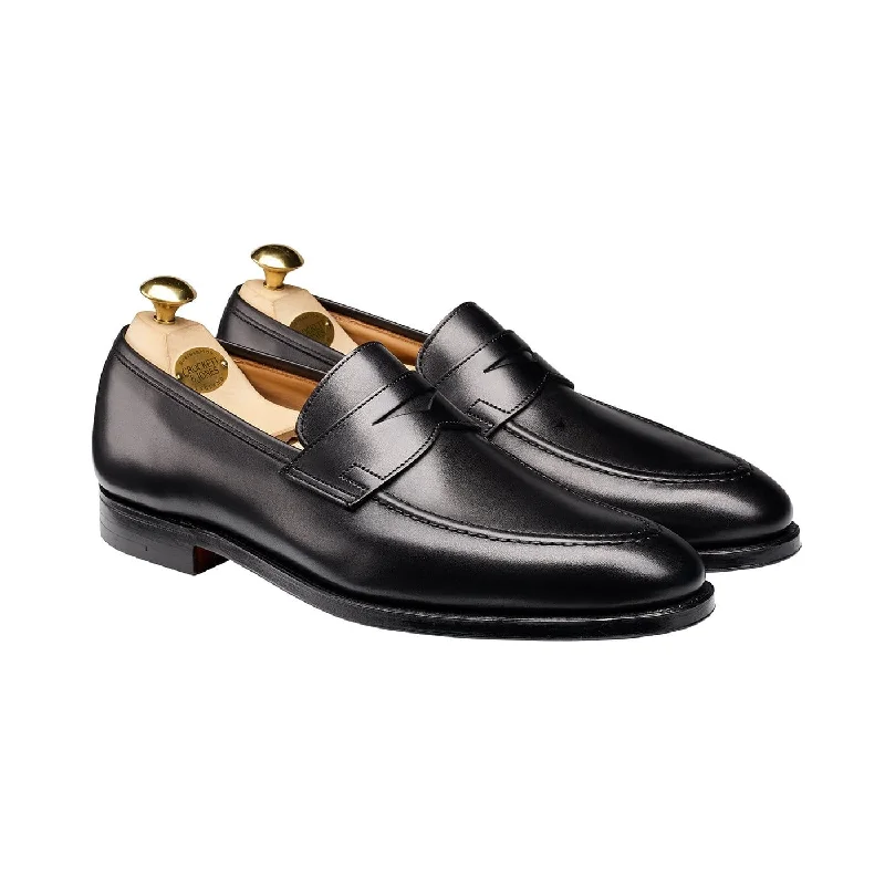 Men's loafers with a smooth leather finish Men's loafers with a rubber sole for durabilitySydney Black Calf
