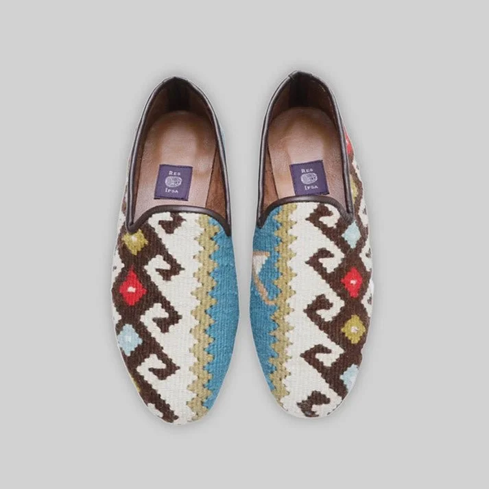 Men's loafers with a low - heeled design Men's loafers in a neutral color like black or brownMen's Kilim Loafer Size 8