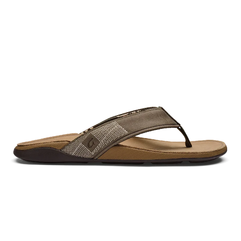 Men's sandals with a cushioned footbedTuahine - Hunter / Golden Sand