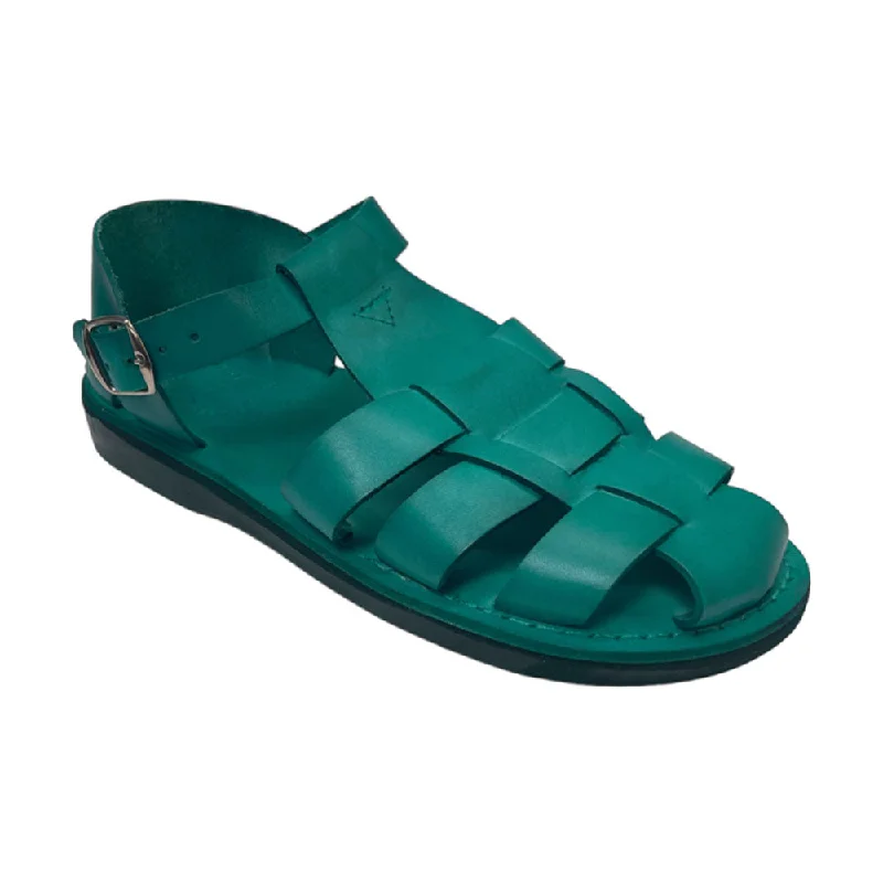 Men's sandals with a padded heelMen's sandals with a padded heelDaniel - Leather Fisherman Sport Sandal | Turquoise