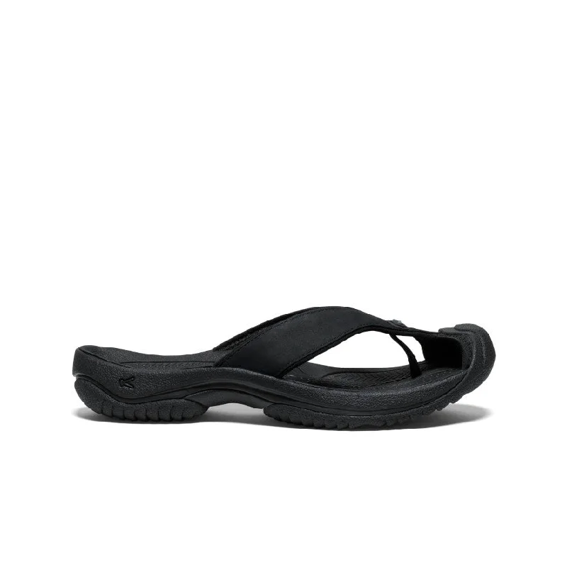 Men's sandals with a padded heelMen's Waimea Leather Flip-Flop  |  Black/Black