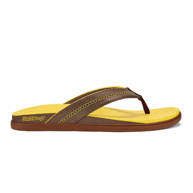 Waterproof men's sandals for water activitiesShoreline - Brown Sugar / Yellow Hibiscus Waterproof men's sandals for water activitiesShoreline - Brown Sugar / Yellow Hibiscus