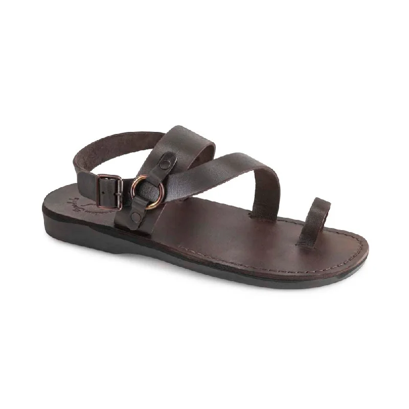 Men's sandals with a rubber sole for tractionMen's sandals with a rubber sole for tractionGabriel - Leather Toe Loop Sandal | Brown