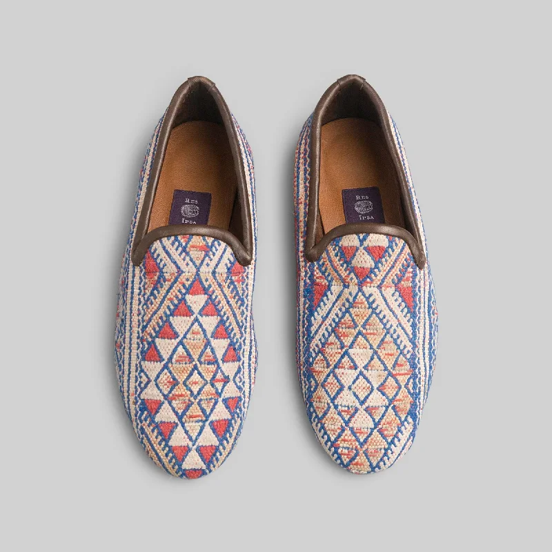 Men's loafers with a removable insole for cleaning Men's loafers with a pointed toe for a stylish appearanceMen's Kilim Loafer Size 7