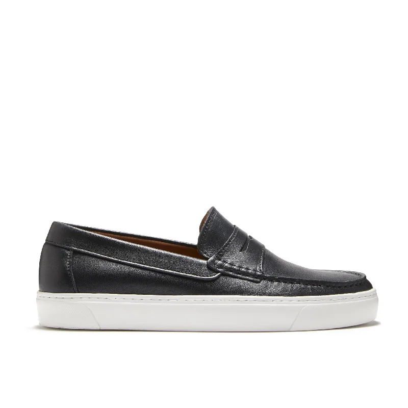 Men's leather loafers with a penny slot Men's leather loafers with a penny slotSlip-on Sneaker Loafers, black leather