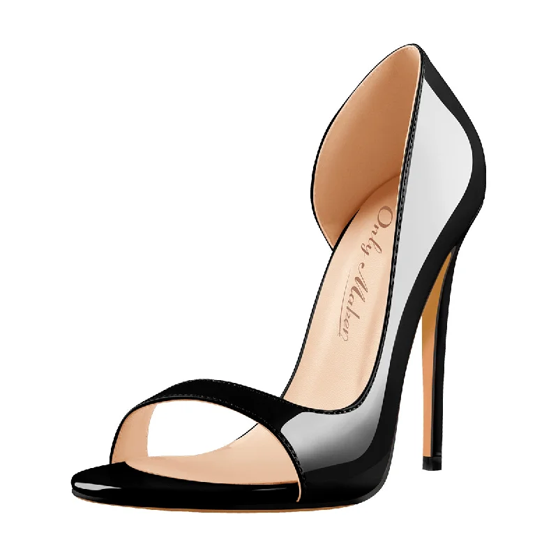 Men's sandals with a durable outer sole Men's sandals with a durable outer sole Black Open Toe Side Cut Stiletto High Heel Sandals