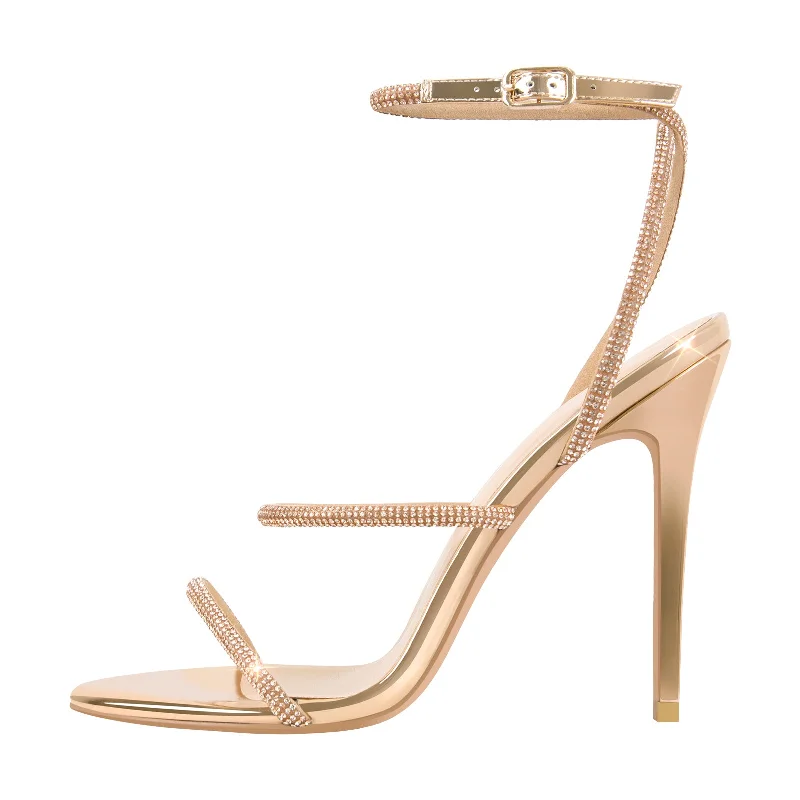 Flip - flop style men's sandals for beach wear Flip - flop style men's sandals for beach wear Open Toe High Heels Rhinestone Strappy Sandals