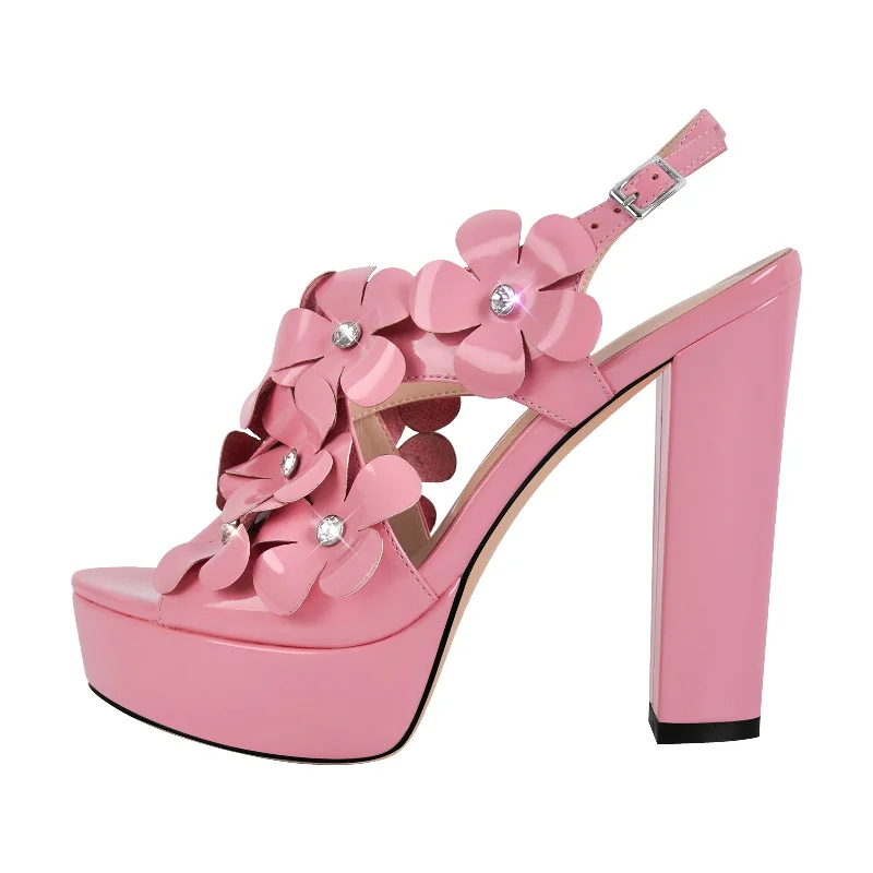 Men's sandals in a neutral color like black or brown Men's sandals in a neutral color like black or brown Flower Rhinestone Platform Chunky Heel Slingback Sandals