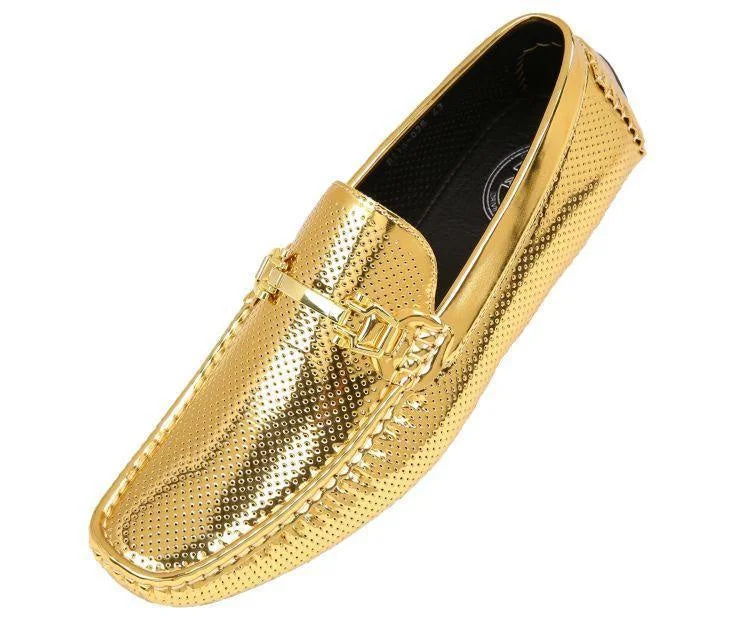 Men's formal shoes with a contrast stitching detail Rila Gold