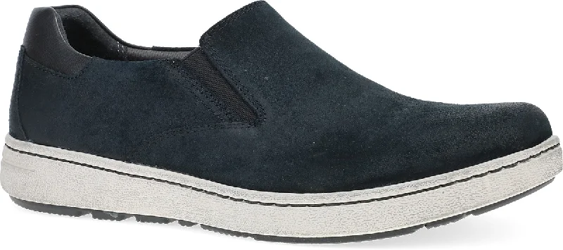 Men's formal shoes with a rubber heel cap for durability DANSKO TRENT BLACK