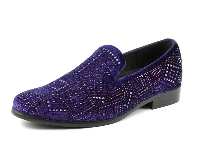 Men's formal shoes with a contrast stitching detail Enzo Purple