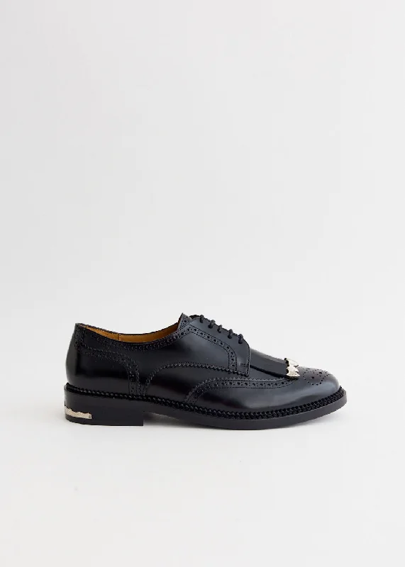 Men's formal shoes with a contrast stitching detail AJ855 Polido Brogues