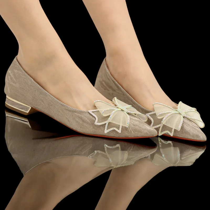 Men's slippers with a breathable fabric upper MA0315 bfly bow