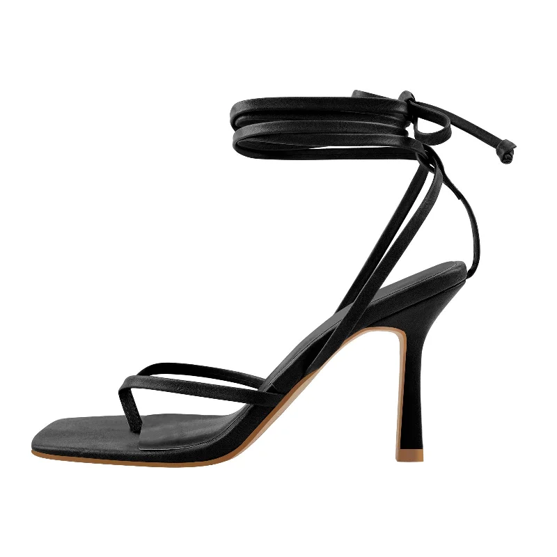 Men's sandals with a padded heel Men's sandals with a padded heel Flip Flop Thong Square Toe Lace Up Sandals