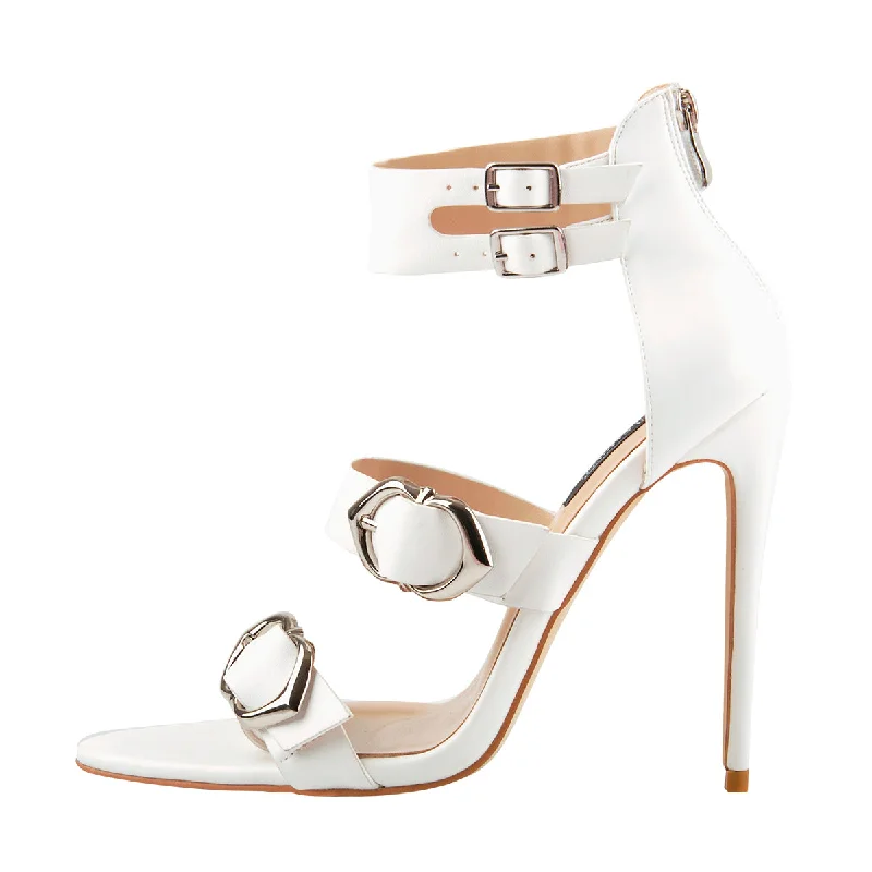 Men's sandals with a pointed toe for a stylish look Men's sandals with a pointed toe for a stylish look Ankle Strap Buckle Band Stilettos High Heel Sandals