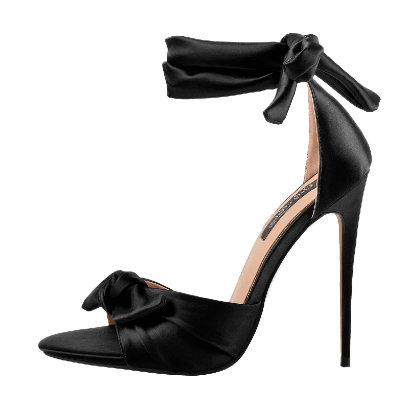 Men's sandals with a durable outer sole Men's sandals with a durable outer sole Bow Ankle Strap Stilettos Heel Sandals