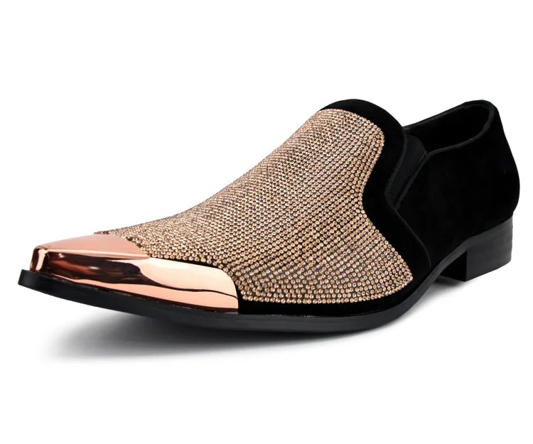 Men's formal shoes with a wingtip design Dezzy Rose Gold