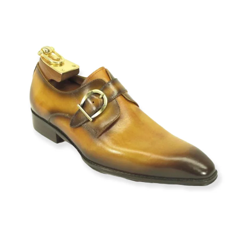 Men's formal shoes with a polished shine CARRUCCI: Burnished Monk Strap KS503-35