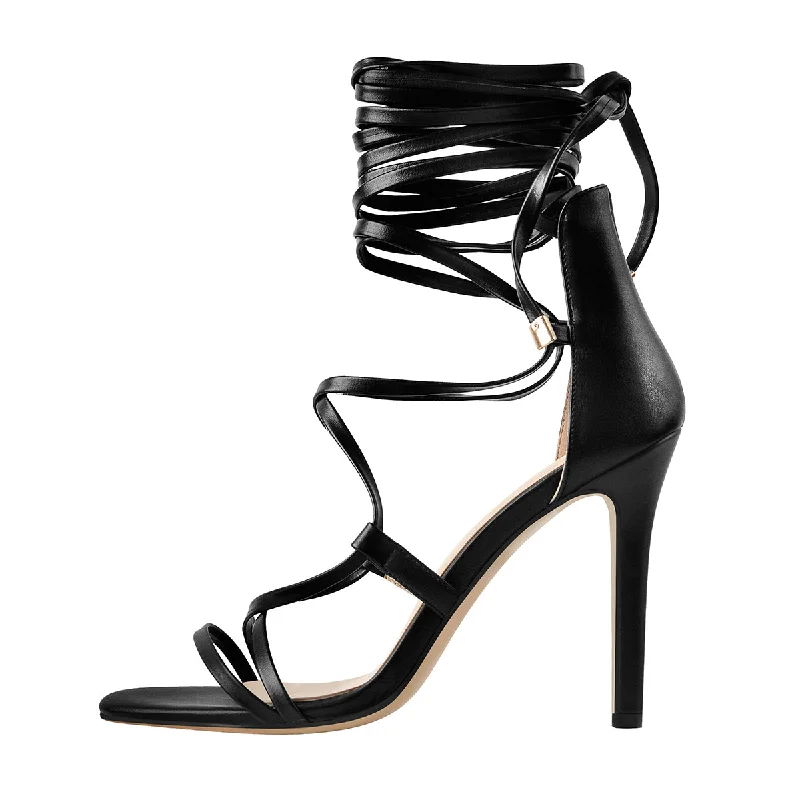 Men's sandals with a wide strap for support Men's sandals with a wide strap for support Lace up High Heels Gold Gladiator Stiletto Sandals