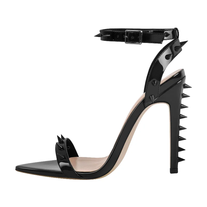 Flip - flop style men's sandals for beach wear Flip - flop style men's sandals for beach wear Rivet Ankle Strap High Heel Sandals