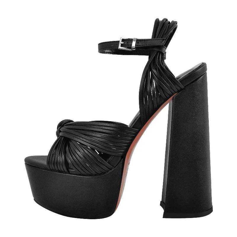 Men's sandals in a neutral color like black or brown Men's sandals in a neutral color like black or brown Platform Buckle Strap Chunky Heel Sandals